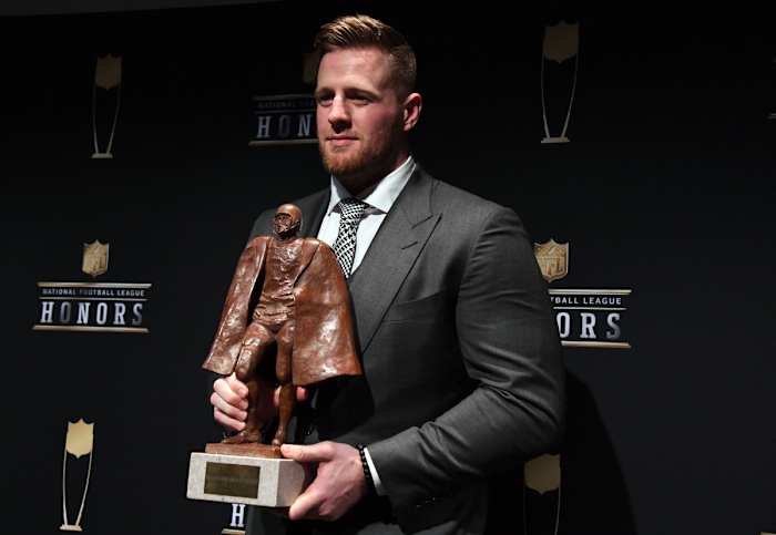 Walter Payton NFL Man of the Year winner J.J. Watt of the Texans, Feb. 3, 2018